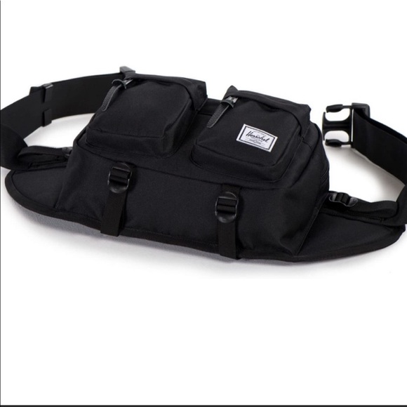 *SOLD* Herschel Eighteen Hip Pack Crossover Fanny Pack NWT Black - Picture 8 of 11
